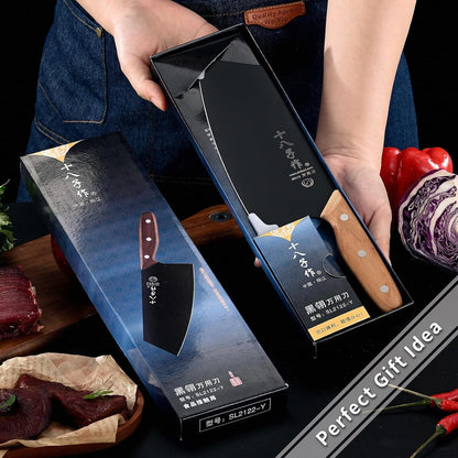 Meat Cleaver, Vegetable Cleaver, Utility Knife Chinese Chef Knife for Kitchen Stainless Steel Ergonomic Design Wooden Handle9