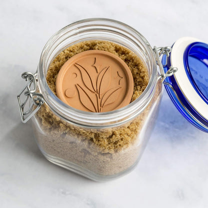 Brown Sugar Saver and Softener Disc with Elegant Leaf Design, Multiple Uses for Food Storage Containers, Reusable and Food Safe, Terracotta, 2 Pack8