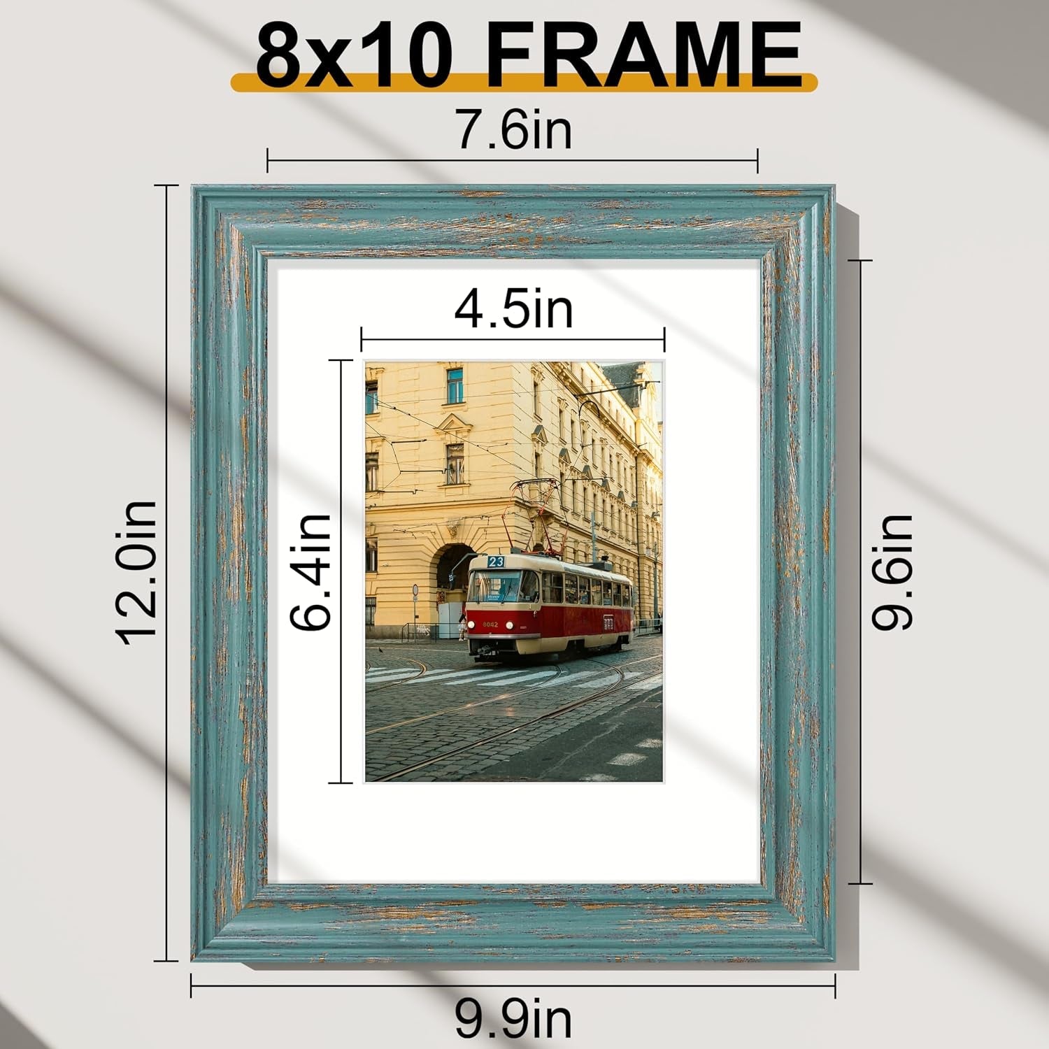 8x10-picture-frames-set-of-2-vintage-photo-frames-rustic-blue