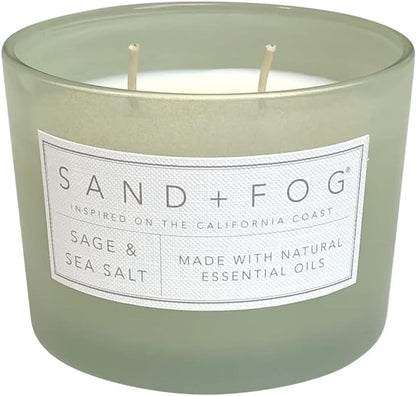 Scented Candle - Sage & Sea Salt – Additional Scents and Sizes – 100% Cotton Lead-Free Wick - Luxury Air Freshening Jar Candles - Perfect Home Decor – 12Oz, Sage Green2