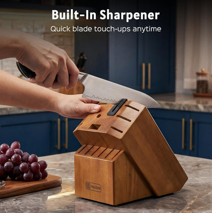 Kitchen Knife Set with Block, 16-Piece Razor Sharp Chef Knife Set4