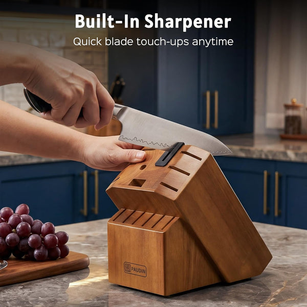 Kitchen Knife Set with Block, 16-Piece Razor Sharp Chef Knife Set4