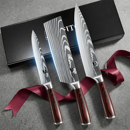 Kitchen Knife Set 3 Pieces, Professional Chef Knives Set Gift Box9