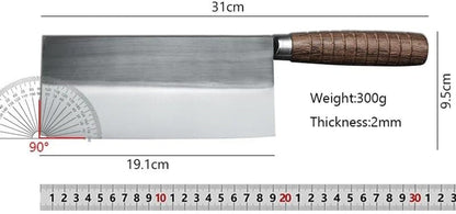 Meat Cleaver,Cleaver Knife 7.5 Inch Hand Forged Chinese Slicing Knife Kitchen Cleaver Butcher Knife Meat Vegetable Sushi Cutting Filleting Knife Chef Cooking Cutte2