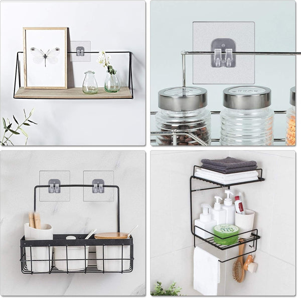 Corner Shower Caddy Adhesive Sticker Hooks for Shower Caddy 4 Pcs6