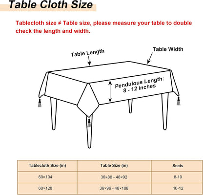 Black Rectangle Tablecloth Jacquard Fabric 60 X 104 Inches2