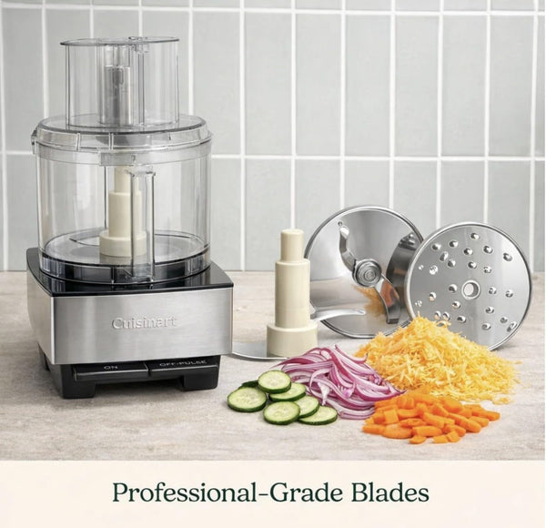 Food Processor, 14-Cup Vegetable Food Chopper for Mincing, Dicing, Shredding, Puree & Kneading Dough, 720-Watt Motor, Stainless Steel, DFP-14BCNY | Mince, Dice & Shred with This Stainless Steel Food Processor, 1 Blade, 2 Discs, Dishwasher-Safe Parts, DFP-14BCNY8
