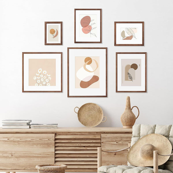 8X10 Picture Frame Natural Solid Walnut Photo Frames with 5X7 Removable Mat Wall Hanging Large Handcrafted Frame with HD Plexiglass Wall and Tabletop Display Large Poster Frame5