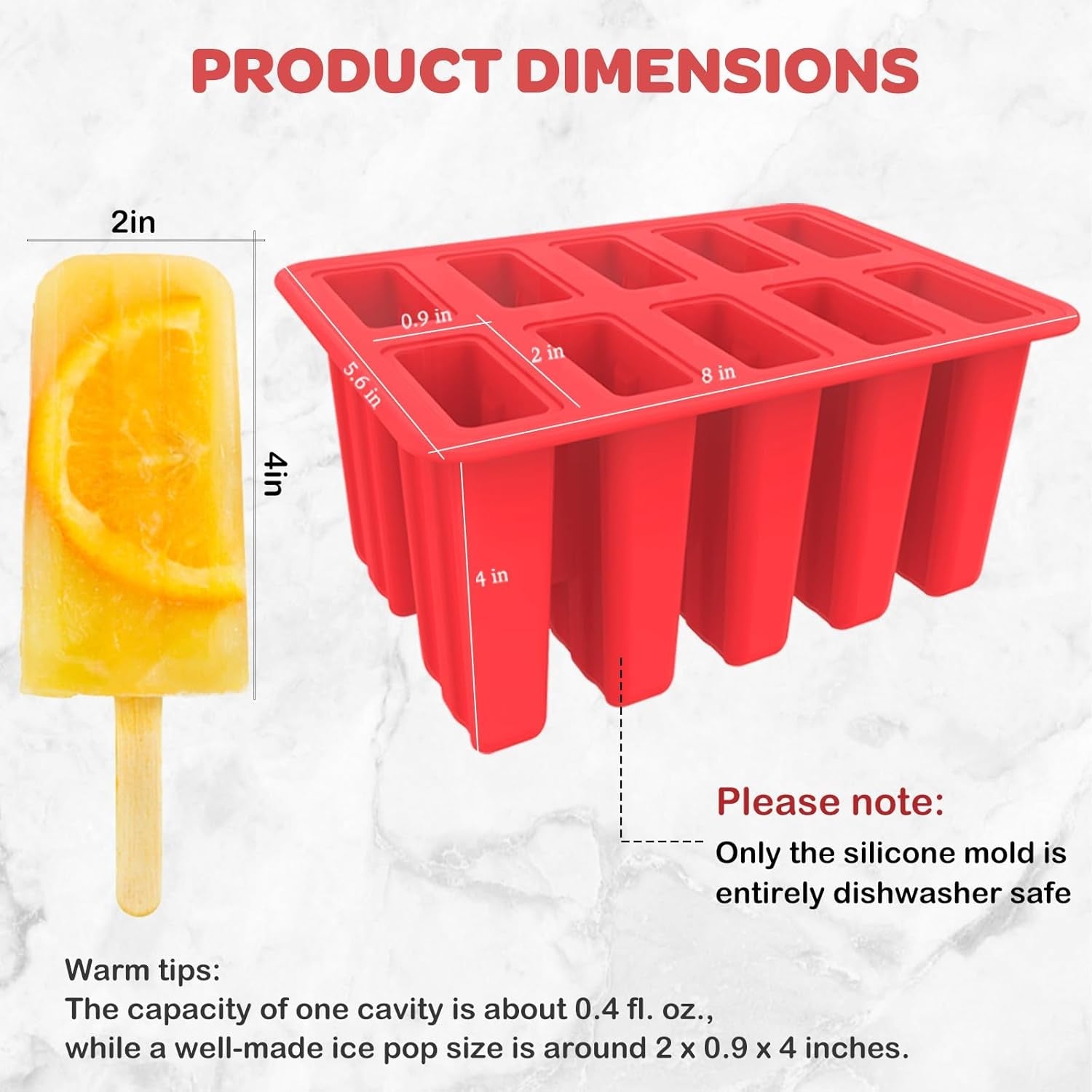 10-cav-popsicle-molds-silicone-ice-pop-mold-for-diy-frozen-treats-with-10-reusable-sticks-50-wooden-sticks-50-storage-bags-funnel-brush-recipe-make-healthy-pops-smoothies-juice