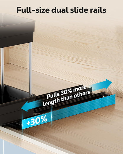 2 Tier Vertical Spice Rack Pull Out for Cabinet-4-1/3 Inch Wide7