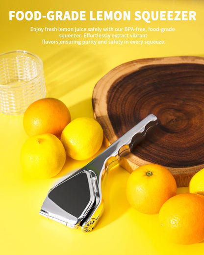 Lemon Squeezer, Stainless Steel Lemon Juicer, Manual Juicer | Manual Juicer for Lemon Citrus Lime Orange, Handheld Citrus Squeezer, Heavy Duty, Exprimidor De Limones5