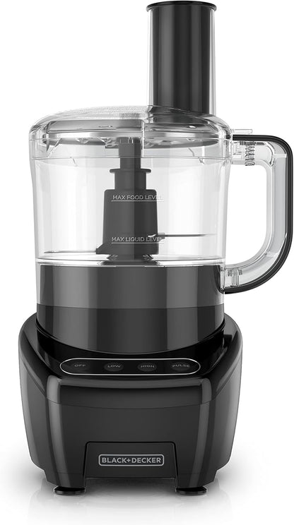 BLACK+DECKER Food Processor and Vegetable Chopper, Stainless Steel Blade, 8-Cup Capacity, 450W Power with Attachments to Shred, Slice, Mince, Grind, and Puree | Food Processor with Easy Assembly, Chopping, Slicing, Shredding, 2 Speeds, Pulse & Dishwasher-Safe.2