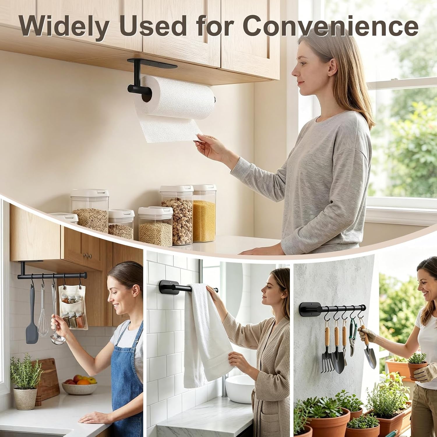 2-pack-paper-towel-holder-for-kitchen-self-adhesive-drilling-mount