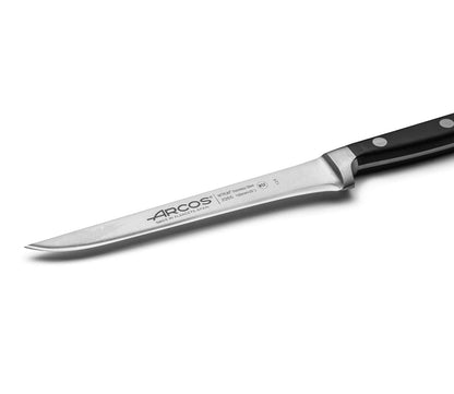 Boning Knife 6 Inch Nitrum Stainless Steel and 160 Mm Blade. Professional Butcher Knife to Slice Bones from Meat. Ergonomic Polypropylene Handle. Series Opera. Color Black.3