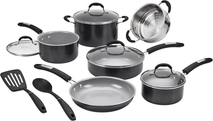 , 12-Piece Classic Ceramic Nonstick Set, 35C-12BK1