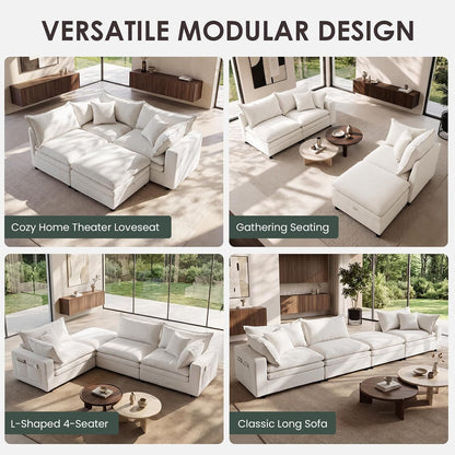115'' L Shaped Cloud Couch for Living Room Sectional Sofa6