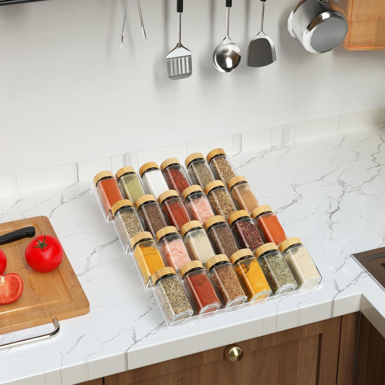 spice-drawer-organizer-4-tier-acrylic-seasoning-organizer-rack-small-clear-spice-rack-tray-kitchen-seasoning-jars-drawers-insert-jars-not-included-expandable-from-9-to-18