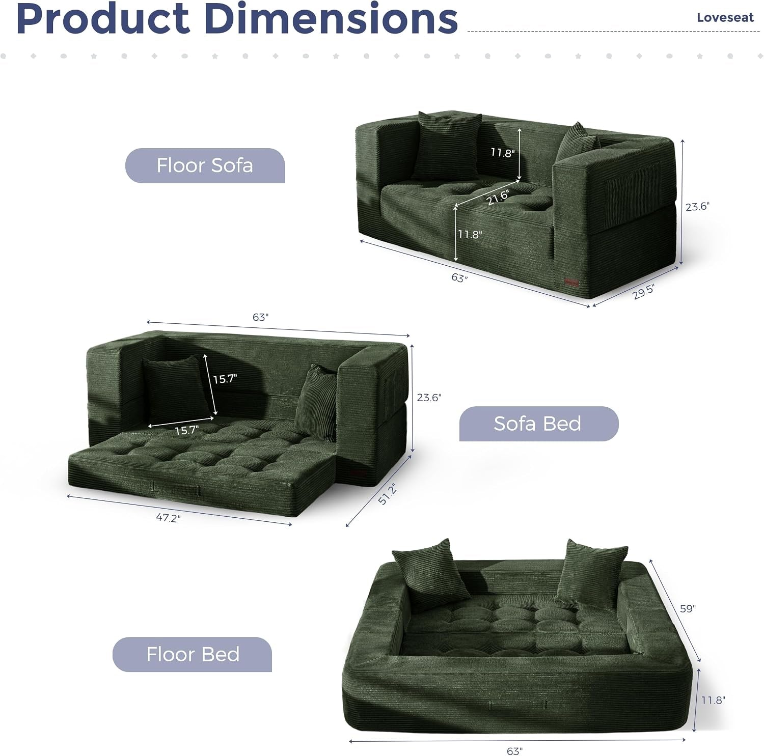 folding-sofa-bed-convertible-boneless-loveseat-couch-with-pillow