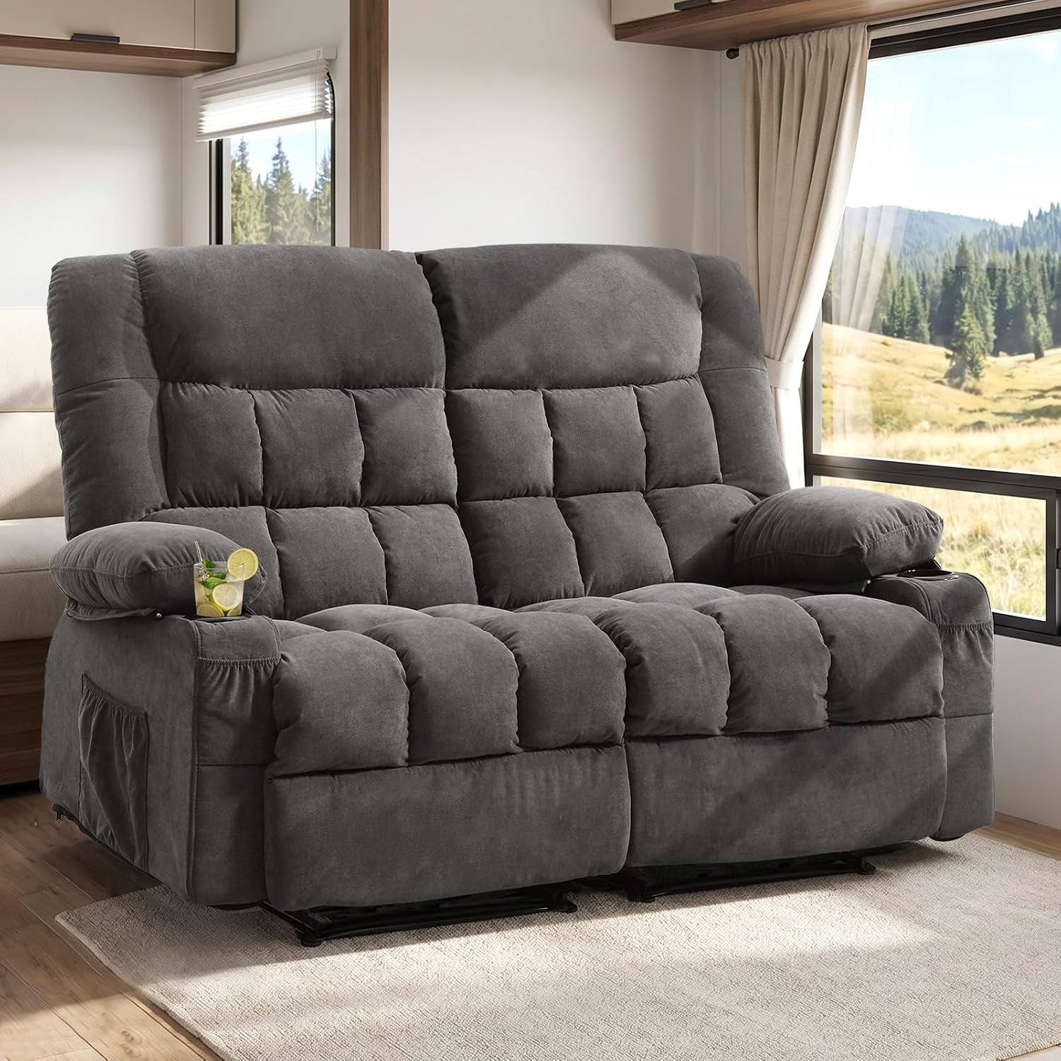 recliner-loveseat-with-cup-holders-for-living-room-2-seat-manual-loveseat-recliner-with-side-pocket