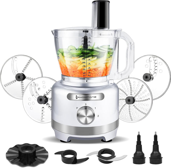 16 Cup Food Processor Large, 9-In-1 for Home Kneader, French Fries | Multifunctions for Cheese Grating, Salad Veggie Chopper/ Slice/Julienne, Shred Large Family Week Meal Prep, Dishwasher Safe1