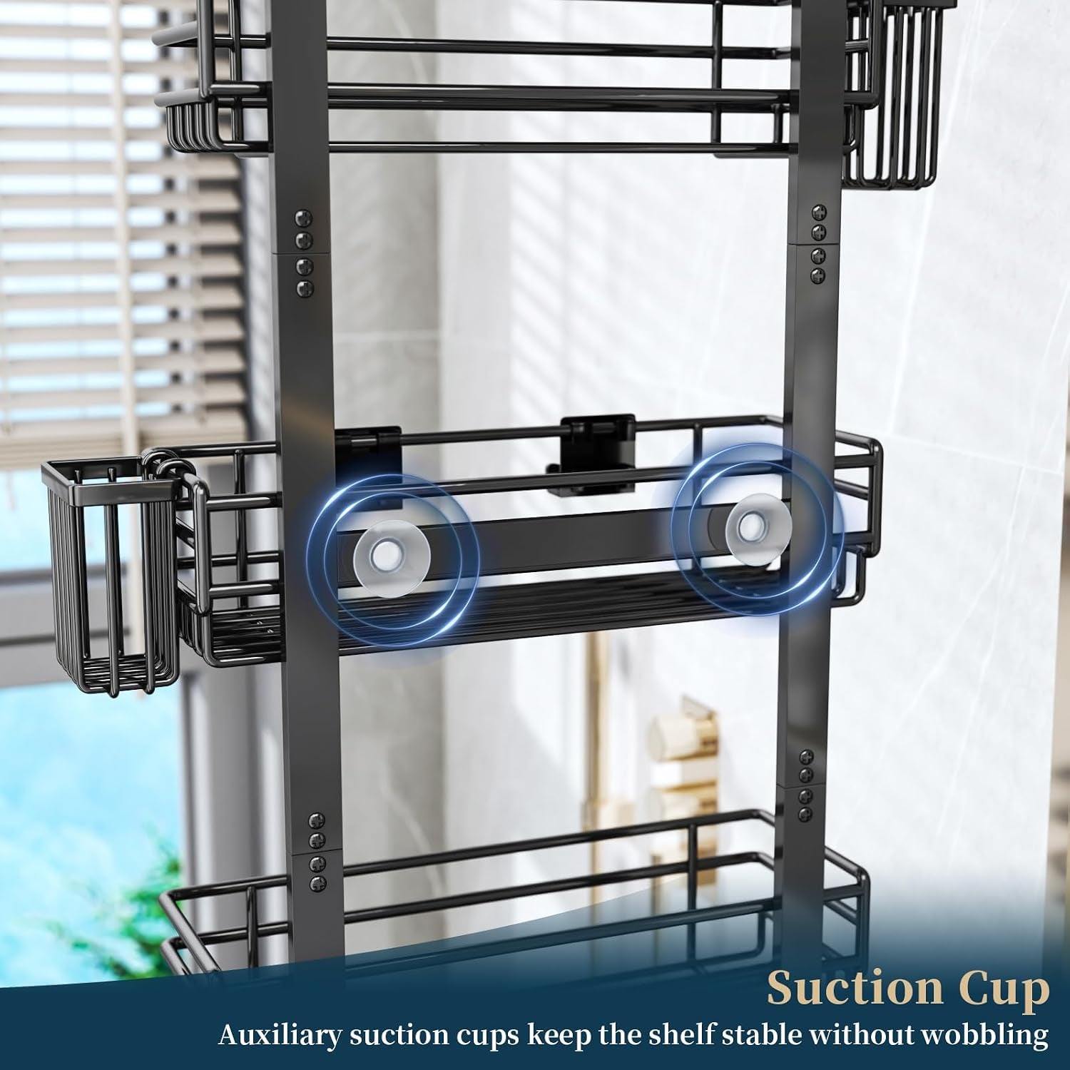 over-the-door-shower-caddy-5-tier-adjustable-shower-organizer-hanging-with-2-toothbrush-holders-4-hooks-rustproof-organizer-shelf-storage-rack-for-bathroom-black
