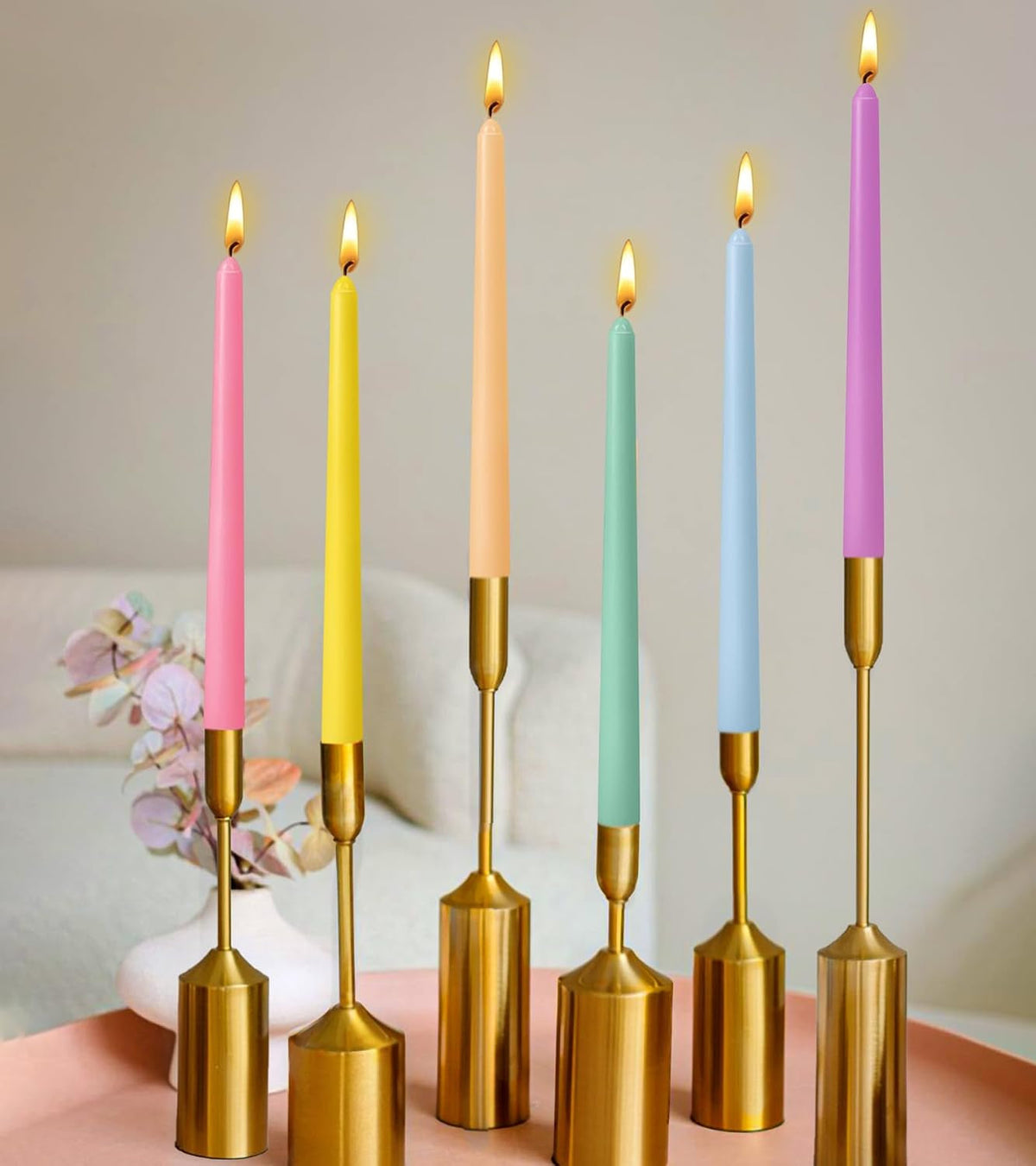 12-pack-10-inch-multi-color-taper-candle-set-for-holiday-dinner-party-unscented-long-candlesticks-dripless-and-smokeless-7-8-hours-burn