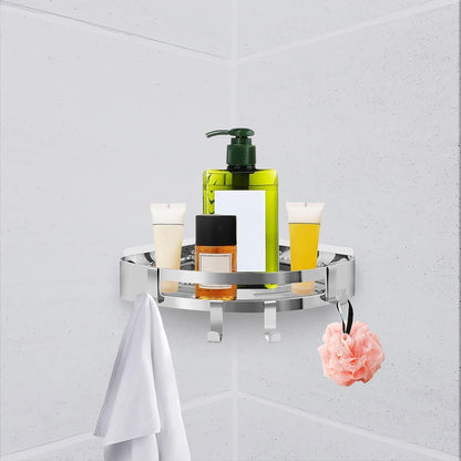 4Pcs Shower Caddy Adhesive Replacement, Stickers with Screws Stainless Steel for Caddies, Adhesive Hooks with Strong Sticky, Seamless Screws for Shower Rack Basket Heavy Duty4