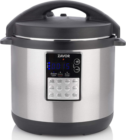 LUX Edge 6 Quart Programmable Electric Multi-Cooker: Pressure Cooker, Slow Cooker, Rice Cooker, Yogurt Maker, Steamer and More - Stainless Steel (ZSELE02)1