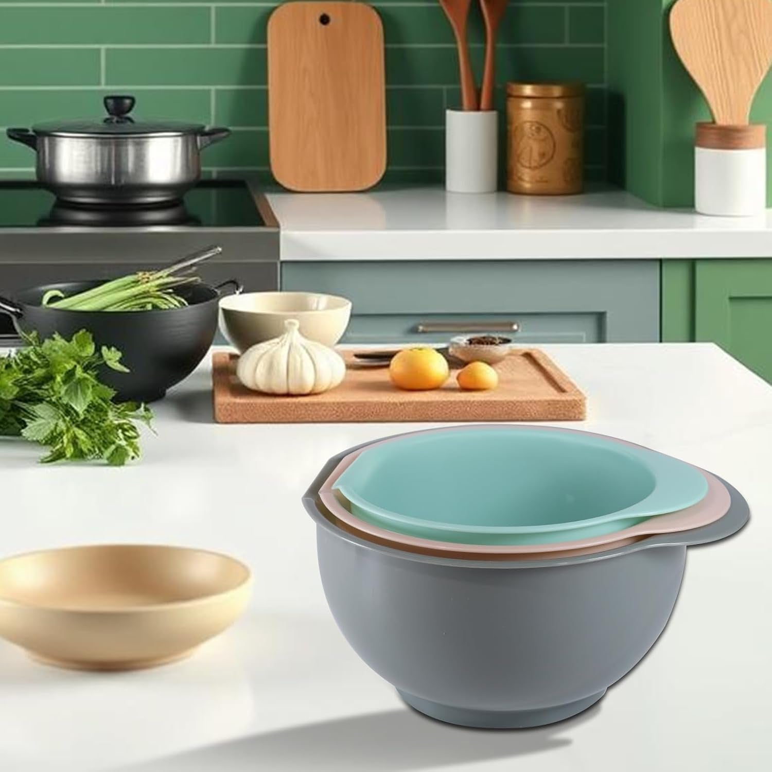nesting-plastic-mixing-bowls-set-of-3-1-5-quart-2-quart-2-5quart-nesting-bowls-with-non-slip-base-and-easy-pour-spout-dishwasher-safe-green-pink-grey