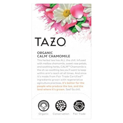 TAZO Calm Chamomile Herbal Tea Bags, Caffeine Free Blend, 16 Total Tea Bags | Chamomile Herbal Tea with Hibiscus, Spearmint, Rose Petals, Lemongrass and Peppermint - Caffeine Free for a Relaxing Bedtime5