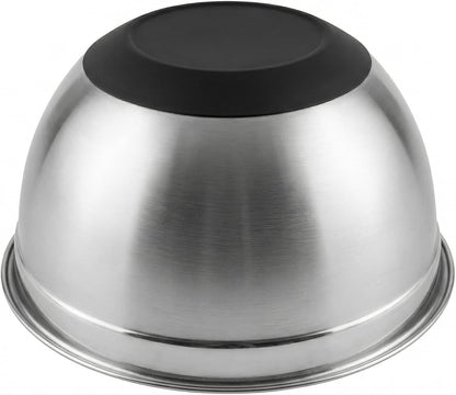 3-Piece Black Stainless Steel Mixing Bowls Set with Non-Slip Silicone Base9