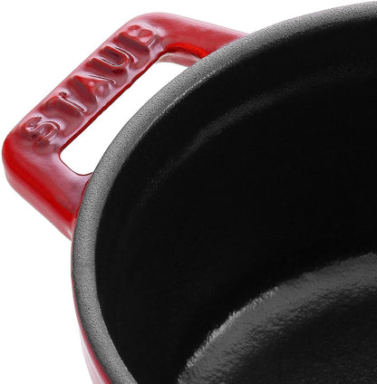 Staub Cast Iron Mini round Cocotte, Dutch Oven, 0.25-Quart, Serves 1, Made in France, Cherry7
