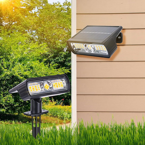 Solar Spot Light Outdoor, 2 Pack Solar Lights Outdoor with 2 Modes1