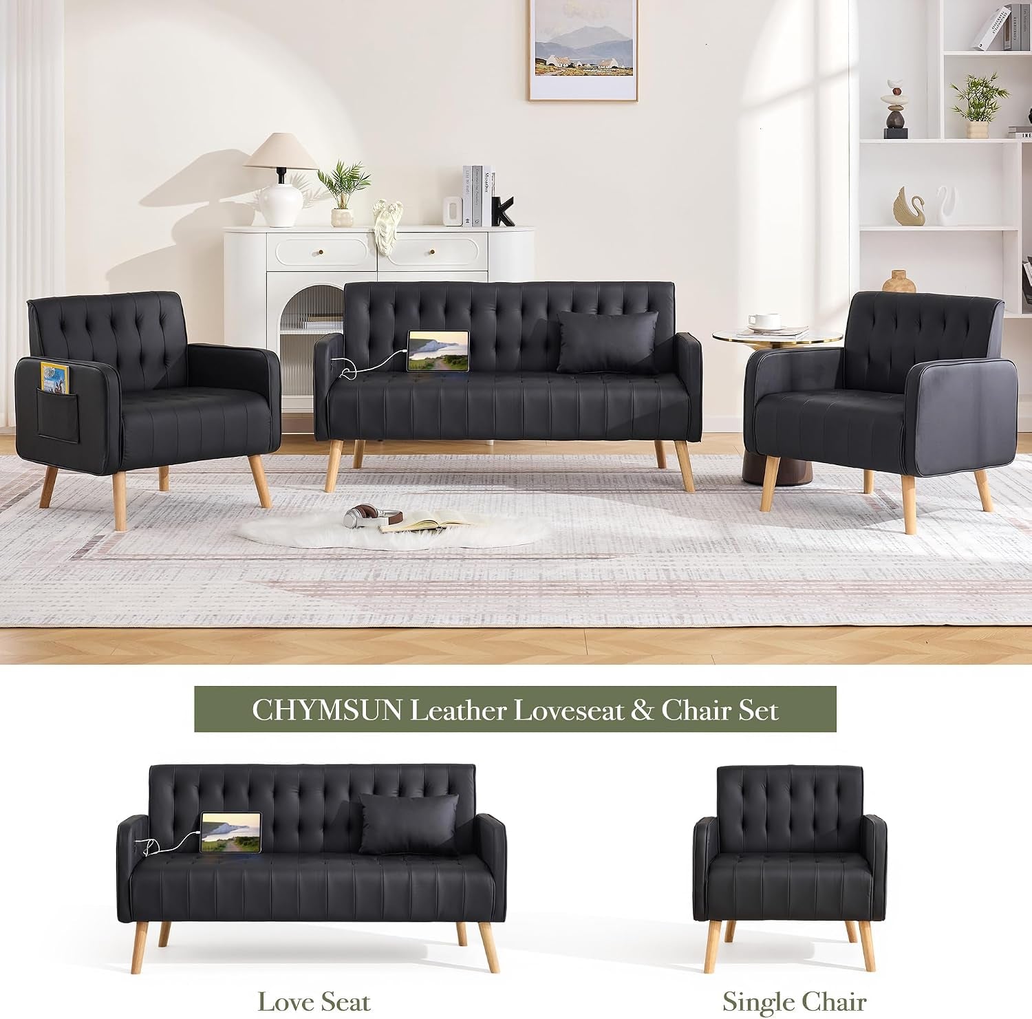 57-faux-leather-loveseat-sofa-small-tufted-couch-1-black