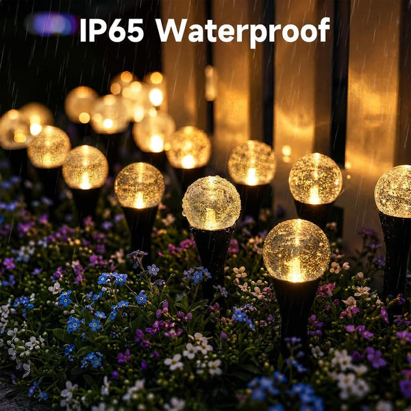 Solar Garden Lights Outdoor, 60 Leds 43FT Solar Pathway Lights3
