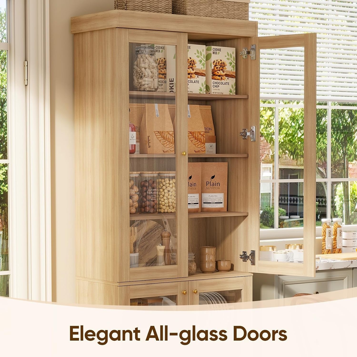 70-8-tall-farmhouse-modular-kitchen-pantry-cabinet-with-glass-doors-wooden-storage-hutch-with-6-tier-adjustable-shelves-for-kitchen-organization-set-of-4-brown
