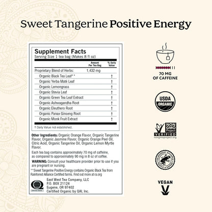 Morning Energy Variety Pack, 48 Tea Bags (3 Pack) | Sampler with Bright Peach Positive Energy, Sweet Tangerine Positive Energy and Spiced Blackberry Focus Blends3