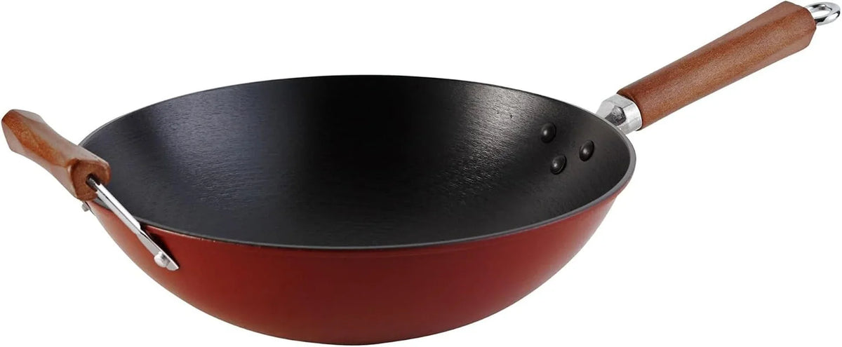 usa-gkg-61021-light-cast-iron-wok-14-red-handles-ideal-for-stir-frying-and-deep-frying-great-for-everyday-cooking