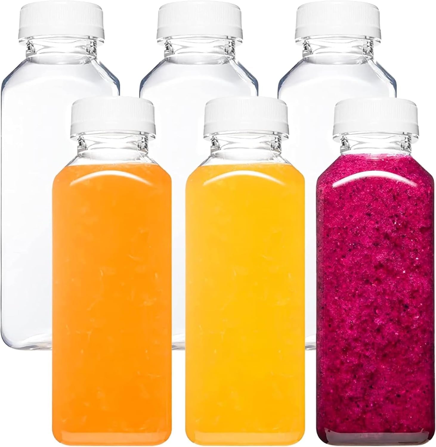 plastic-juice-bottles-with-caps-reusable-juicing-bottles-clear-drink-containers-with-lids-for-juicing-smoothie-and-other-beverages-12oz-6pcs