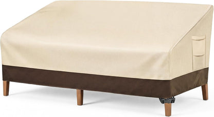 Patio Sofa Cover 3-Seater & Outdoor Couch Cover Waterproof | Heavy Duty 600D Oxford Patio Outdoor Furniture Covers Waterproof with Windproof Straps and Vents,Fits 79"X37"X35" Patio Sofa1