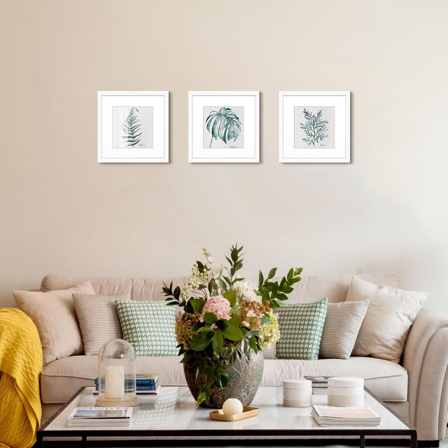 12x12-solid-wood-picture-frame-real-glass-mat-8x8-white