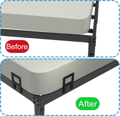 Mattress Holder for Metal Bed Frame Extra Thick Slide Stopper to Keep Mattress from Sliding 6 Pcs Non Slip5