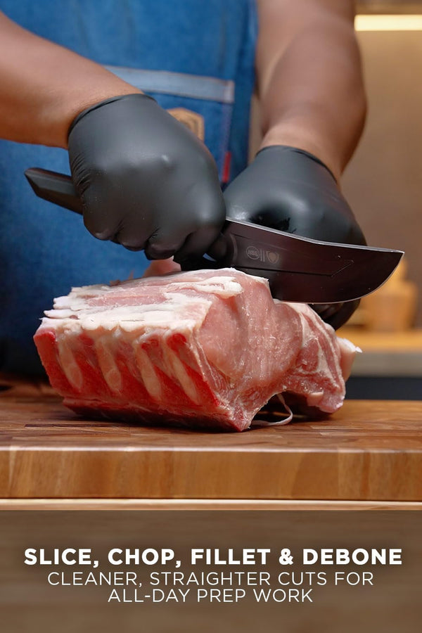 Venator Chef Knife - 7 Inch - Shadow Black Series - Razor Sharp Kitchen Knife - Black Titanium Nitride Coated - High Carbon - 7CR17MOV-X Vacuum Treated Steel - Sheath - NSF Certified4