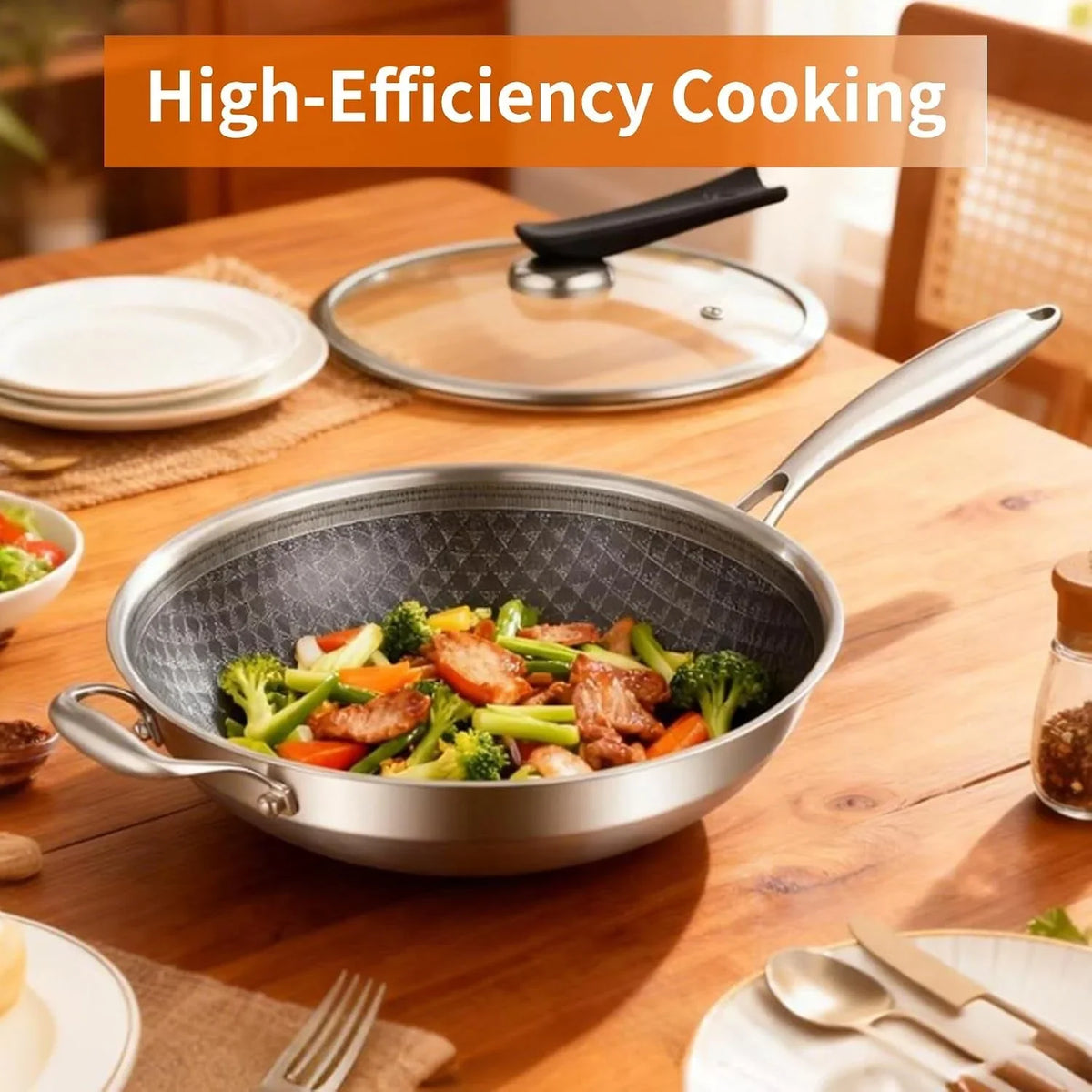 12-inch-tri-ply-stainless-steel-nonstick-wok-with-lid-induction-tri-ply-wok-heats-evenly-works-with-induction-and-is-dishwasher-and-oven-safe-up-to-650-f-for-versatile-cooking