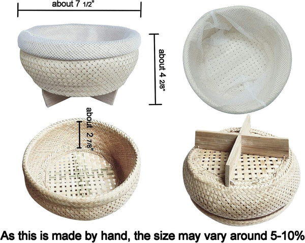 Thai Sticky Rice Basket Steamer Bamboo for Pot Electric Cooker Asian Food7