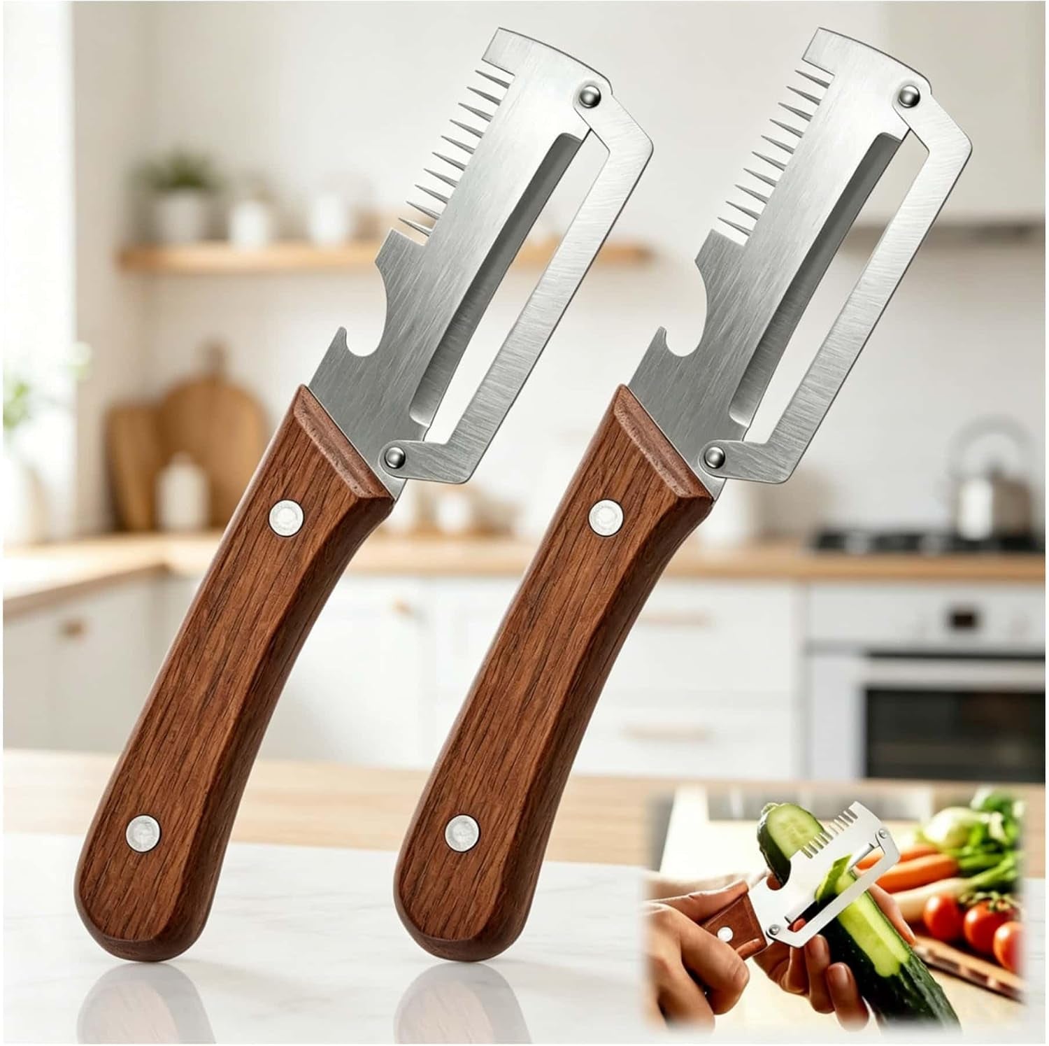 premium-vegetable-peeler-with-wooden-handle-and-bottle-opener-multi-functional-vegetable-peeler-for-fruit-pumpkin-peeling-potato-and-other-vegetables-or-fruits-2pcs