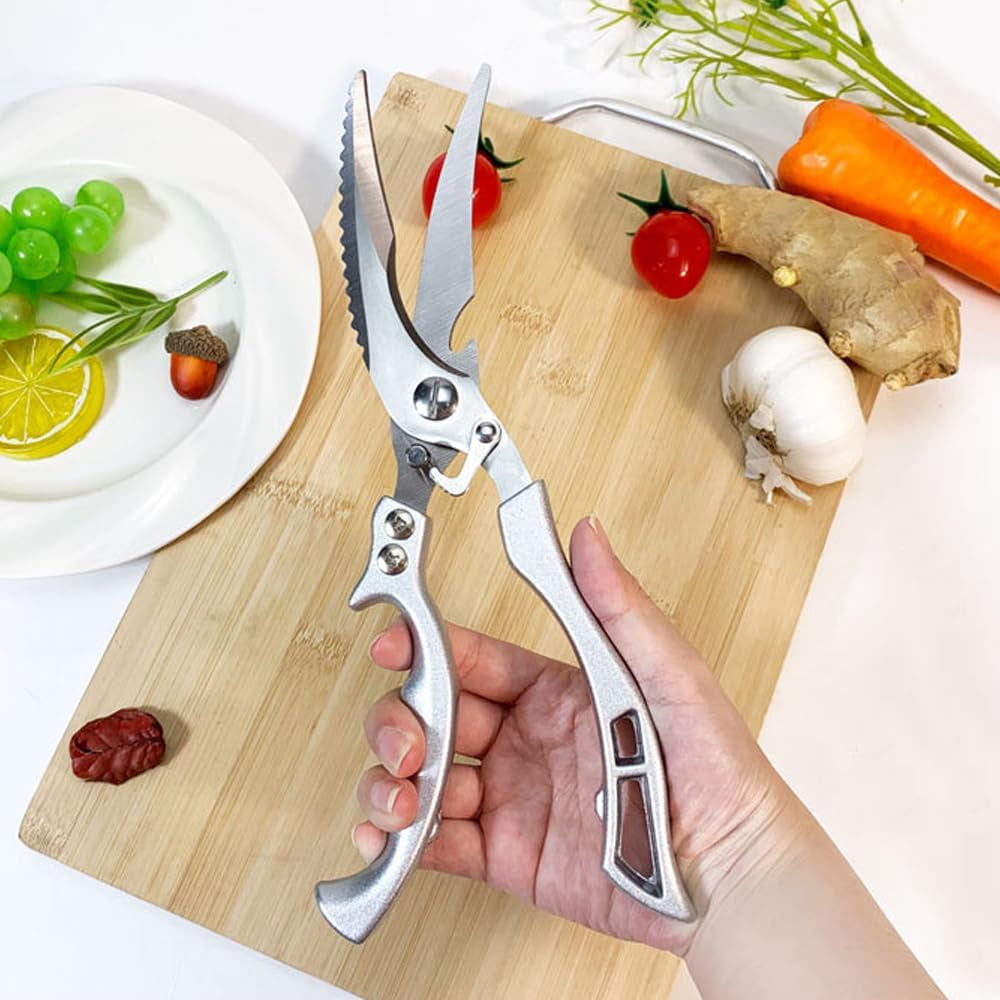 heavy-duty-kitchen-scissors-stainless-steel-poultry-shears-with-safety-lock-ergonomic-metal-handle-kitchen-shears-multifunctional-food-scissors-for-bone-cut-bottle-opener-fish-scaler-kitchen-gadget