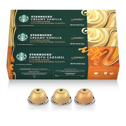 Starbucks by Nespresso Vertuo, Flavored Variety Pack Coffee, 30-Count | Variety of Roasts Coffee Pods, Brews 7.8 Oz.1