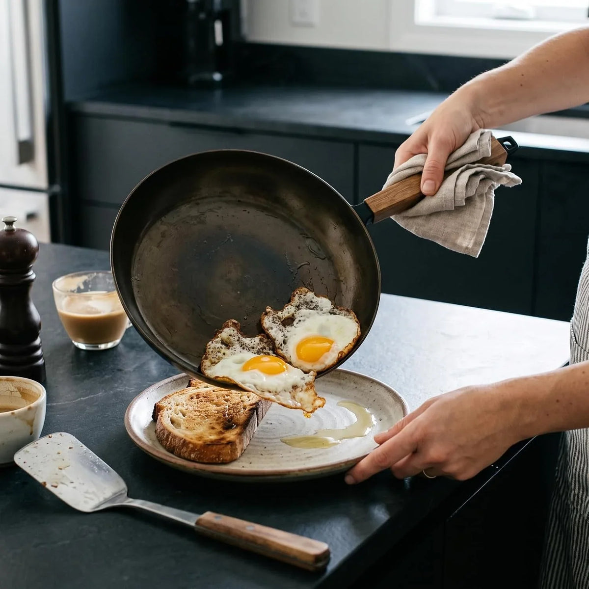 forest-4-piece-professional-carbon-steel-frying-pan-set-wood-handle-pre-seasoned-non-toxic-frying-pans-chemical-free-traditional-cooking-surface-all-stovetop-compatible-fast-heating