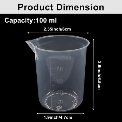 Measuring Cup, 4 Pcs, 100Ml/3.4Oz, Clear2